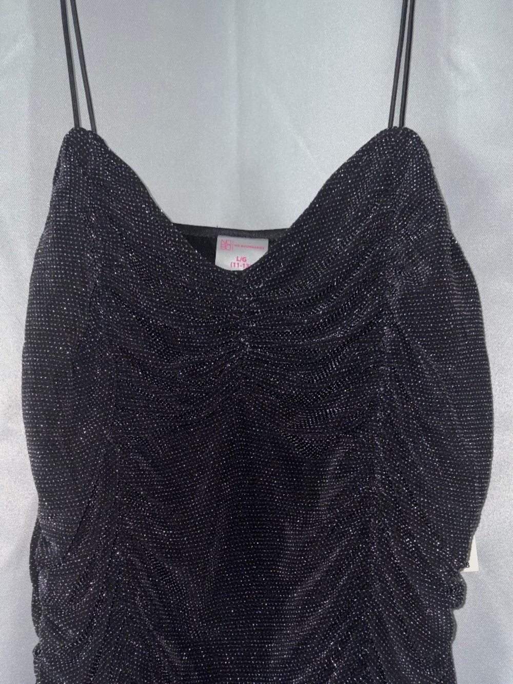 Black shine sparkle tank top